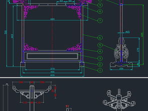 古典家具CAD屏風設計平面圖與家居用品CAD圖紙資源全覽